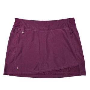 Smartwool Women's Purple Merino Wool Lined Active Skort Pockets Hiking Run Sz M